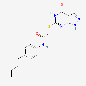 molecular formula C17H19N5O2S B2745984 N-(4-butylphenyl)-2-((4-oxo-4,5-dihydro-1H-pyrazolo[3,4-d]pyrimidin-6-yl)thio)acetamide CAS No. 878066-73-0