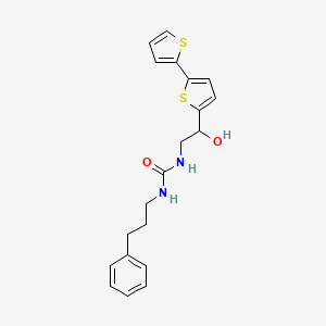 molecular formula C20H22N2O2S2 B2745987 3-(2-{[2,2'-Bithiophene]-5-yl}-2-hydroxyethyl)-1-(3-phenylpropyl)urea CAS No. 2097888-70-3
