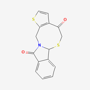 molecular formula C15H11NO2S2 B2745995 5H-thieno[2',3':5,6][1,3]thiazocino[2,3-a]isoindole-4,11(6aH,13H)-dione CAS No. 190912-32-4