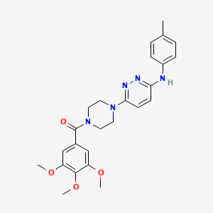 molecular formula C25H29N5O4 B2745996 (4-(6-(p-Tolylamino)pyridazin-3-yl)piperazin-1-yl)(3,4,5-trimethoxyphenyl)methanone CAS No. 946319-48-8