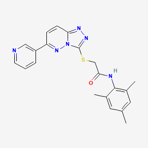 molecular formula C21H20N6OS B2745997 N-mesityl-2-((6-(pyridin-3-yl)-[1,2,4]triazolo[4,3-b]pyridazin-3-yl)thio)acetamide CAS No. 894057-31-9