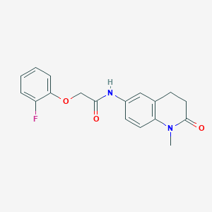 molecular formula C18H17FN2O3 B2746003 2-(2-fluorophenoxy)-N-(1-methyl-2-oxo-1,2,3,4-tetrahydroquinolin-6-yl)acetamide CAS No. 922130-82-3