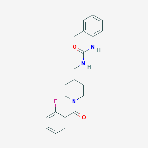 B2746011 1-((1-(2-Fluorobenzoyl)piperidin-4-yl)methyl)-3-(o-tolyl)urea CAS No. 1234898-94-2