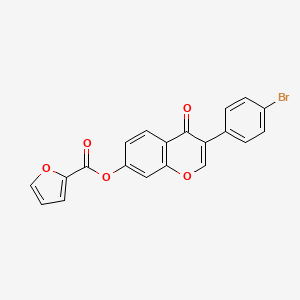 molecular formula C20H11BrO5 B2746012 3-(4-bromophenyl)-4-oxo-4H-chromen-7-yl furan-2-carboxylate CAS No. 610752-47-1