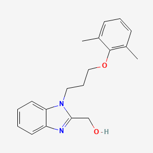 {1-[3-(2,6-Dimethylphenoxy)propyl]benzimidazol-2-yl}methan-1-ol