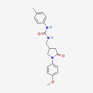1-((1-(4-Methoxyphenyl)-5-oxopyrrolidin-3-yl)methyl)-3-(p-tolyl)urea