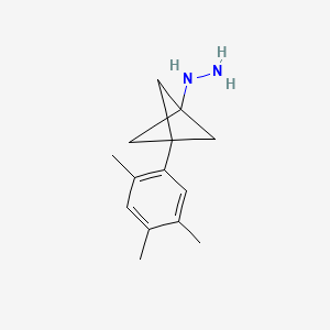 molecular formula C14H20N2 B2746036 [3-(2,4,5-Trimethylphenyl)-1-bicyclo[1.1.1]pentanyl]hydrazine CAS No. 2287285-83-8