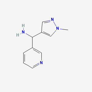 molecular formula C10H12N4 B2746039 (1-Methyl-1H-pyrazol-4-YL)(pyridin-3-YL)methanamine CAS No. 1152551-06-8