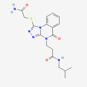 3-[1-[(2-amino-2-oxoethyl)thio]-5-oxo[1,2,4]triazolo[4,3-a]quinazolin-4(5H)-yl]-N-isobutylpropanamide