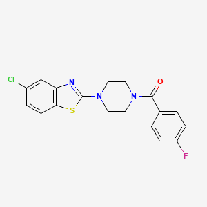 (4-(5-Chloro-4-methylbenzo[d]thiazol-2-yl)piperazin-1-yl)(4-fluorophenyl)methanone