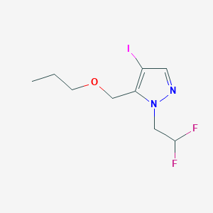 molecular formula C9H13F2IN2O B2746059 1-(2,2-difluoroethyl)-4-iodo-5-(propoxymethyl)-1H-pyrazole CAS No. 1856087-53-0