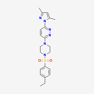 3-(3,5-dimethyl-1H-pyrazol-1-yl)-6-(4-((4-ethylphenyl)sulfonyl)piperazin-1-yl)pyridazine