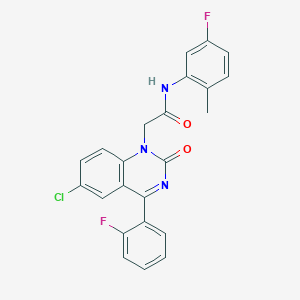 molecular formula C23H16ClF2N3O2 B2746076 2-(6-chloro-4-(2-fluorophenyl)-2-oxoquinazolin-1(2H)-yl)-N-(5-fluoro-2-methylphenyl)acetamide CAS No. 932531-10-7