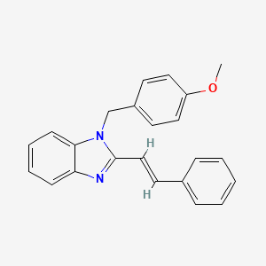 molecular formula C23H20N2O B2746077 1-[(4-methoxyphenyl)methyl]-2-[(E)-2-phenylethenyl]benzimidazole CAS No. 206982-87-8