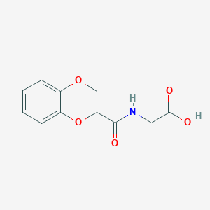 molecular formula C11H11NO5 B2746079 [(2,3-二氢-苯并[1,4]二氧杂环戊二烯-2-羰基)-氨基]-乙酸 CAS No. 510766-82-2