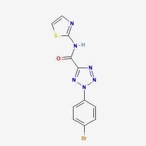 molecular formula C11H7BrN6OS B2746082 2-(4-溴苯基)-N-(噻唑-2-基)-2H-四唑-5-羧酰胺 CAS No. 1396852-54-2