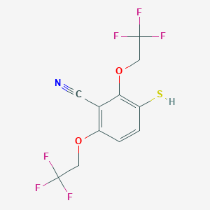 3-Sulfanyl-2,6-bis(2,2,2-trifluoroethoxy)benzonitrile