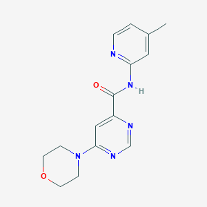 molecular formula C15H17N5O2 B2746093 N-(4-甲基吡啶-2-基)-6-吗啉基嘧啶-4-甲酰胺 CAS No. 1903913-12-1