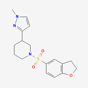 1-((2,3-dihydrobenzofuran-5-yl)sulfonyl)-3-(1-methyl-1H-pyrazol-3-yl)piperidine