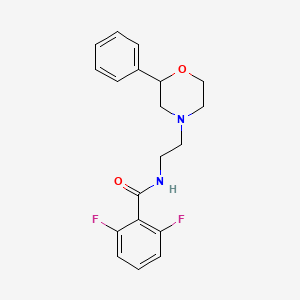 molecular formula C19H20F2N2O2 B2746100 2,6-difluoro-N-(2-(2-phenylmorpholino)ethyl)benzamide CAS No. 954081-51-7