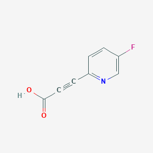 B2746102 3-(5-Fluoropyridin-2-yl)prop-2-ynoic acid CAS No. 1564793-56-1