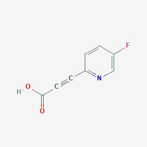 molecular formula C8H4FNO2 B2746102 3-(5-氟吡啶-2-基)丙-2-炔酸 CAS No. 1564793-56-1