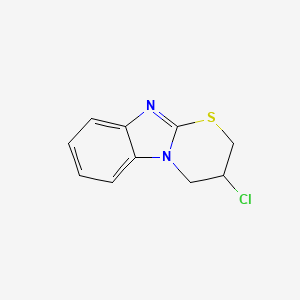 molecular formula C10H9ClN2S B2746112 3-chloro-3,4-dihydro-2H-[1,3]thiazino[3,2-a]benzimidazole CAS No. 68600-16-8