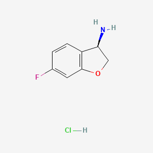 molecular formula C8H9ClFNO B2746115 (R)-6-Fluoro-2,3-dihydrobenzofuran-3-amine hydrochloride CAS No. 2102408-57-9