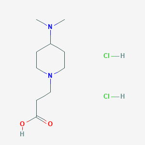 molecular formula C10H22Cl2N2O2 B2746119 3-[4-(Dimethylamino)piperidin-1-yl]propanoic acid;dihydrochloride CAS No. 2305252-80-4