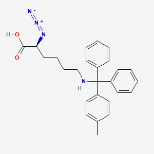 molecular formula C26H28N4O2 B2746130 N3-L-赖氨酸(Mtt)-羟基 CAS No. 1333231-26-7