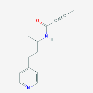 molecular formula C13H16N2O B2746136 N-(4-Pyridin-4-ylbutan-2-yl)but-2-ynamide CAS No. 2411239-47-7