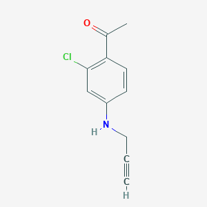 molecular formula C11H10ClNO B2746137 1-{2-Chloro-4-[(prop-2-yn-1-yl)amino]phenyl}ethan-1-one CAS No. 1797626-14-2