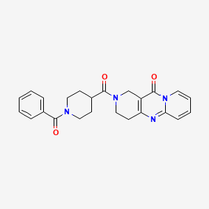 molecular formula C24H24N4O3 B2746141 2-(1-benzoylpiperidine-4-carbonyl)-3,4-dihydro-1H-dipyrido[1,2-a:4',3'-d]pyrimidin-11(2H)-one CAS No. 2034531-02-5