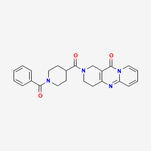 molecular formula C24H24N4O3 B2746141 2-(1-苯甲酰哌啶-4-甲酰)-3,4-二氢-1H-二嘧啶并[1,2-a:4',3'-d]嘧啶-11(2H)-酮 CAS No. 2034531-02-5