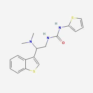 molecular formula C17H19N3OS2 B2746142 1-(2-(Benzo[b]thiophen-3-yl)-2-(dimethylamino)ethyl)-3-(thiophen-2-yl)urea CAS No. 2320722-18-5