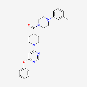 molecular formula C27H31N5O2 B2746155 N-(4-ethoxy-2-phenylquinolin-6-yl)-N'-(3-methoxyphenyl)urea CAS No. 1115922-95-6