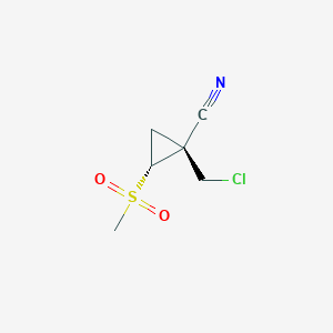 molecular formula C6H8ClNO2S B2746158 (1S,2R)-1-(Chloromethyl)-2-methylsulfonylcyclopropane-1-carbonitrile CAS No. 2137597-68-1