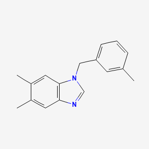 5,6-Dimethyl-1-[(3-methylphenyl)methyl]benzimidazole
