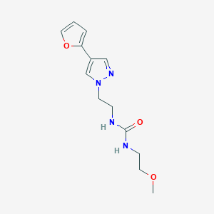molecular formula C13H18N4O3 B2746163 1-(2-(4-(furan-2-yl)-1H-pyrazol-1-yl)ethyl)-3-(2-methoxyethyl)urea CAS No. 2034551-50-1