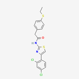 molecular formula C19H16Cl2N2OS2 B2746164 N-(4-(2,4-二氯苯基)噻唑-2-基)-2-(4-(乙硫基)苯基)乙酰胺 CAS No. 919751-27-2