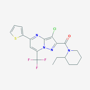 3-Chloro-2-[(2-ethylpiperidin-1-yl)carbonyl]-5-thien-2-yl-7-(trifluoromethyl)pyrazolo[1,5-a]pyrimidine