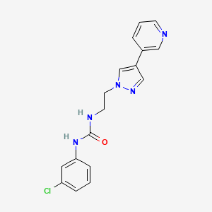 molecular formula C17H16ClN5O B2746179 1-(3-氯苯基)-3-{2-[4-(吡啶-3-基)-1H-吡唑-1-基]乙基}脲 CAS No. 2097914-80-0