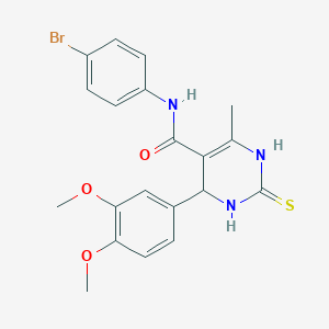 molecular formula C20H20BrN3O3S B2746192 N-(4-溴苯基)-4-(3,4-二甲氧基苯基)-6-甲基-2-硫代-1,2,3,4-四氢嘧啶-5-羧酰胺 CAS No. 941948-16-9