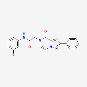 molecular formula C20H15FN4O2 B2746198 N-(3-氟苯基)-2-(4-氧代-2-苯基嘧啶并[1,5-a]嘧啶-5(4H)-基)乙酰胺 CAS No. 941893-70-5