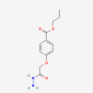 molecular formula C12H16N2O4 B2746199 丙基4-(2-肼基-2-氧代乙氧基)苯酸酯 CAS No. 847468-43-3