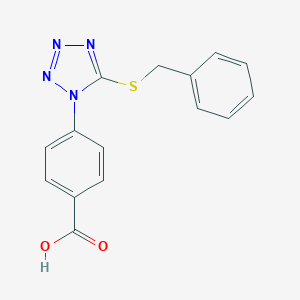 molecular formula C15H12N4O2S B274620 4-[5-(benzylthio)-1H-tetrazol-1-yl]benzoic acid 