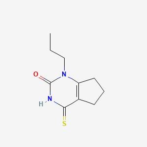 molecular formula C10H14N2OS B2746203 1-propyl-4-thioxo-1,3,4,5,6,7-hexahydro-2H-cyclopenta[d]pyrimidin-2-one CAS No. 919069-98-0