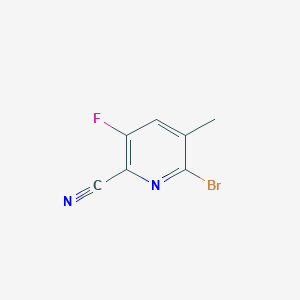 molecular formula C7H4BrFN2 B2746204 6-Bromo-3-fluoro-5-methylpyridine-2-carbonitrile CAS No. 2551114-79-3