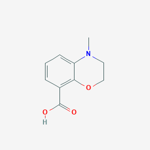 molecular formula C10H11NO3 B2746205 4-Methyl-3,4-dihydro-2h-benzo[1,4]oxazine-8-carboxylic acid CAS No. 134372-61-5