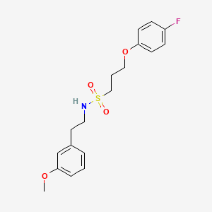 molecular formula C18H22FNO4S B2746211 3-(4-fluorophenoxy)-N-(3-methoxyphenethyl)propane-1-sulfonamide CAS No. 946214-68-2